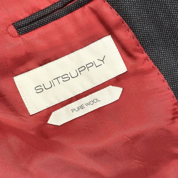 Suitsupply Sienna Canonico Wool Sport Coat Blazer Mens 42R Dark Grey Suit Jacket - Picture 7 of 13